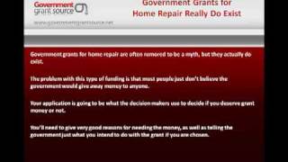 Government Grants For Home Repair, They Really Do Exist