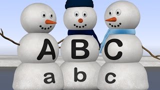 Alphabet Snowmen Teach Letters A to Z - ABC Lesson for Kids