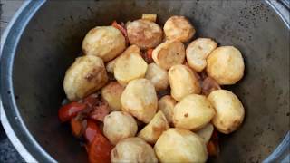 Жаркое с бараниной обалденно вкусное с овощами в казане