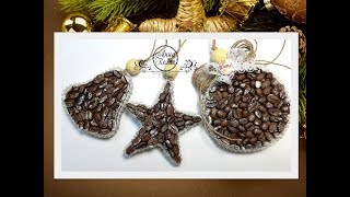 DIY?АРОМАТНЫЕ ИГРУШКИ НА НОВОГОДНЮЮ ЕЛОЧКУ ИЗ КОФЕЙНЫХ ЗЕРЕН СВОИМИ РУКАМИ?Анна Кохан?МК?