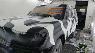 Покраска в камуфляж RAPTORом, день второй - нанесение первых пятен