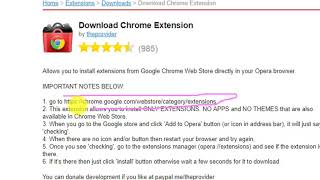 How to get Chrome Add-Ons/Extensions for Opera
