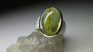 Heliodor silver ring code 10366 Серебряное кольцо с гелиодором