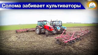 Соломистое поле, при закрытии влаги. Технология подъема разбрасывателя на МТЗ-82! (43-День 6-Сезон)