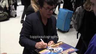 Michael J. Fox - Signing Autographs at JFK Airport in NYC