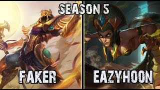 Faker Azir vs Eazyhoon Cassiopeia MID Ranked Challenger Korea