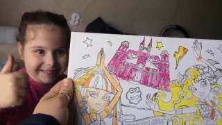 Милана рисует картину Монстр Хай (Monster High ) Часть 3