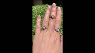 Kirk Kara Rose Cut Gemstone Leaf Engagement Rings