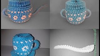 Модульное оригами. Чайный сервиз. Мастер-класс.