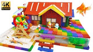 DIY - Build Aquarium House Has Waterwheel With Magnetic Balls (Satisfying) - Magnet Balls