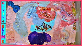 MIXING ALL OUR  SLIME " SLIME SMOOTHIE" SISTER FOREVER