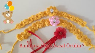 Çiçekli Örgü Saç Bandı (Taç) Yapımı/Örgü modelleri