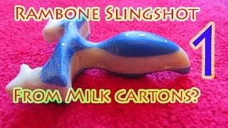 Making An HDPE Rambone Slingshot From Recycled Milk Cartons - Tutorial (part 1)