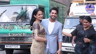 Kangna Ranaut & Jassi gill Spotted during Trailer Launch of their upcoming movie Panga