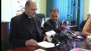 Wigilijne Dzieło pomocy Dzieciom i Banki Zywności   Konf  prasowa w Caritas Diecezji Radomskiej