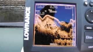 Рыбалка, сканирование дна эхолотом Lowrance Elite-5 HDI