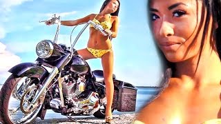 Sexy Cat Edler On Custom Roaring Toyz Road King