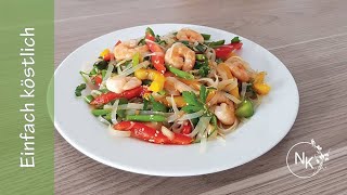 Thailändischer Glasnudelsalat mit Garnelen