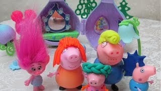 Тролли и свинка Пеппа. Принцесса Розочка делает причёски в салоне красоты