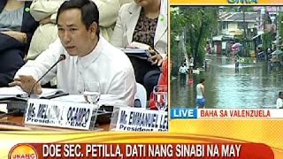 UB: Petilla, dati nang sinabi na may sapat na supply ng kuryente hanggang 2016