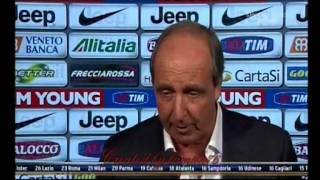 Ventura commenta l'espulsione di Glik nel derby Juventus-Torino 3-0 del dicembre 2012