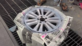 Sơn La zăng Mercedes C250, Sửa Chữa Ô Tô Mec C250 Đỏ, Xưởng DNT 896 Láng HN