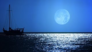 Sleep Music: Soothing Dream Sound - Relaxing Ocean Night and Full Moon Scene