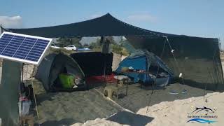 Крым 2019. Коса Беляус. Отдых дикарем с палатками на море.