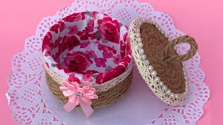 Diy Jute Rope Box/ Small Jute Rope Jewelkery Box / Jute Organizer