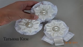 Набор Канзаши на 1 сентября/Brooch Kanzashi/Set in a school