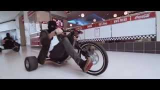 JR DRIFT TRIKES hits the mall. Ski masks and skids, bank robbery getaway run!