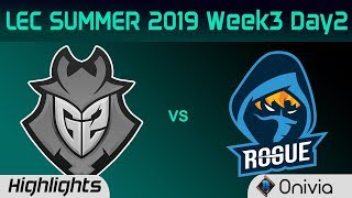 G2 vs RGE Highlights LEC Summer 2019 W3D2 G2 Esports vs Rogue LEC Highlights By Onivia
