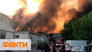 Огонь видно на левом берегу! В Киеве на Борщаговке пожар