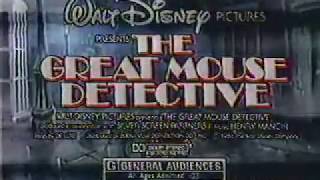 Walt Disney's The Great Mouse Detective 1986 Original TV Trailer (RARE)