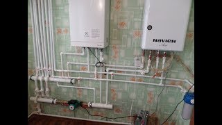 МОНТАЖ ОТОПЛЕНИЯ в частном ДОМЕ! ДВУХТРУБНАЯ система ОТОПЛЕНИЯ!  КАК собрать коллектор отопления