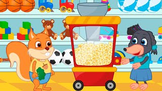Famille d'Écureuil - Machine à Pop-Corn Sucré Animé 2022 en Français