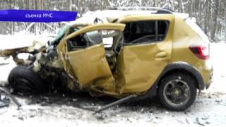 Обзор аварий. ДТП погибший Кикнурский. Место происшествия 16.02.2017