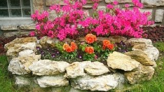 Красивые клумбы из камней Оформление клумбы своими руками
