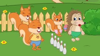 Famille d'Écureuil - Hérisson Joue Au Bowling Animé 2021 en Français