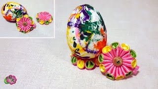 2 в 1: Подставка под яйцо или заколка? Канзаши МК/DIY Stand for Easter egg and hairpin.Kanzashi