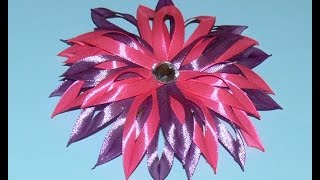 Заколка из лент своими руками цветы канзаши kanzashi http://nashydetky.com