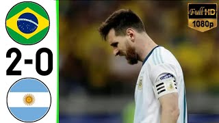 Бразилия - Аргентина 2-0 обзор матча 03.07.2019