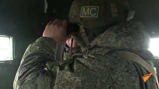Тренировка на постах российского миротворческого контингента в Карабахе