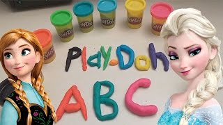 Play Doh Frozen ABC SONG FOR CHILDREN - Play Doh Frozen Alphabet - Kids Learning Songs
