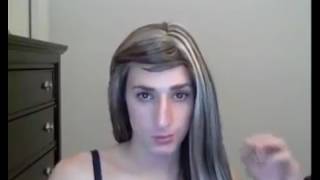Crossdresser Sissy Boy Teasing Blonde CD