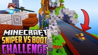 GEWEREN MOD SNIPER VS BOOT CHALLENGE - Minecraft Mod Challenge