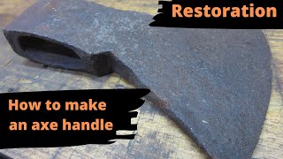 Vintage axe restoration. Making an axe handle.
