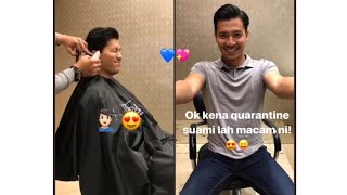 Sweet Fazura Teman Suaminya Fatah Amin Gunting Rambut!