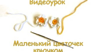 Вяжем маленький цветочек крючком. Мастер-класс.