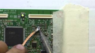 Ремонт телевизора Samsung LE32R81B.Искажение цвета. Ремонт платы T-con.